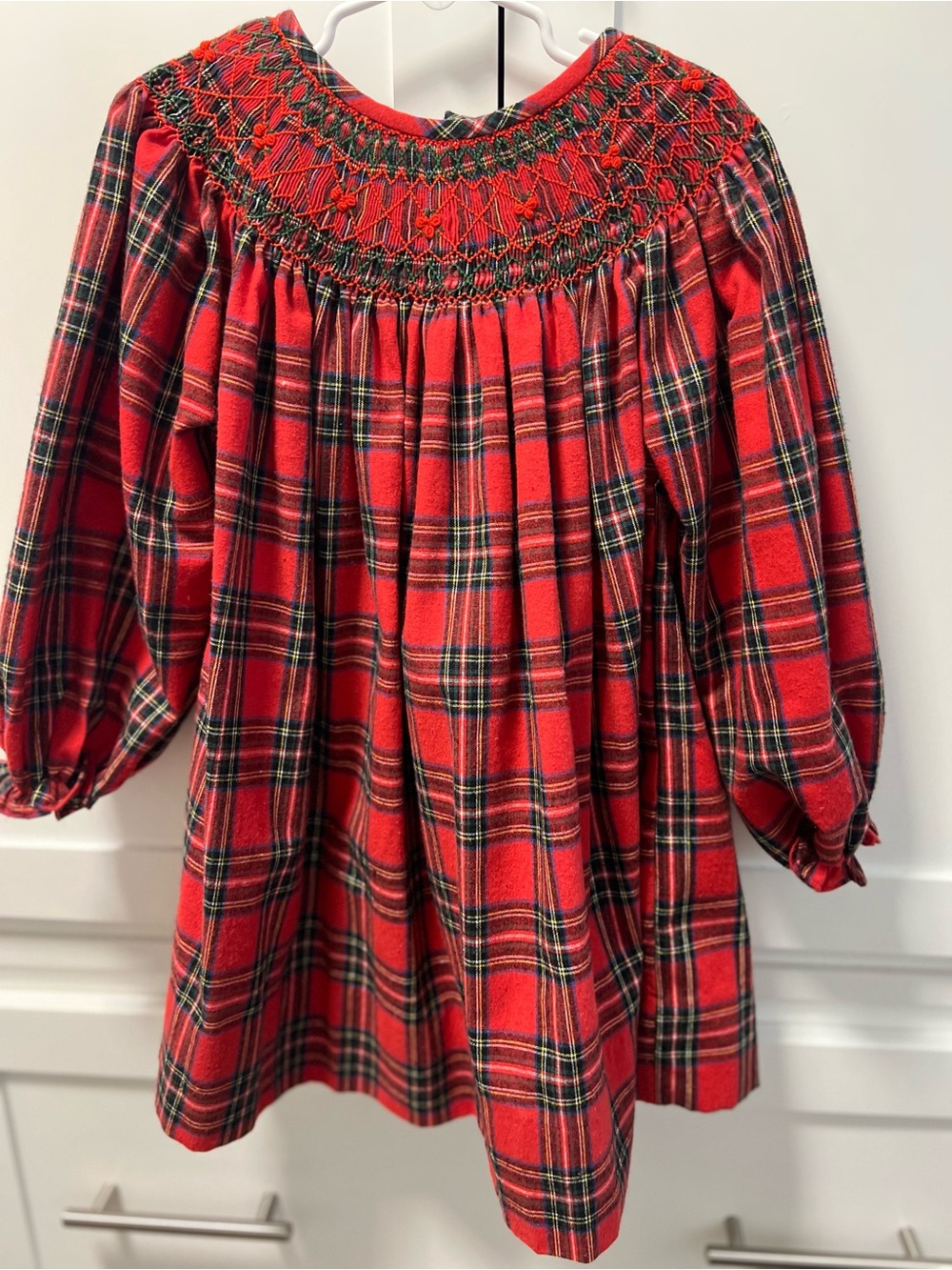 Cecil And Lou Smocked Red Tartan Girls' Dress size 6